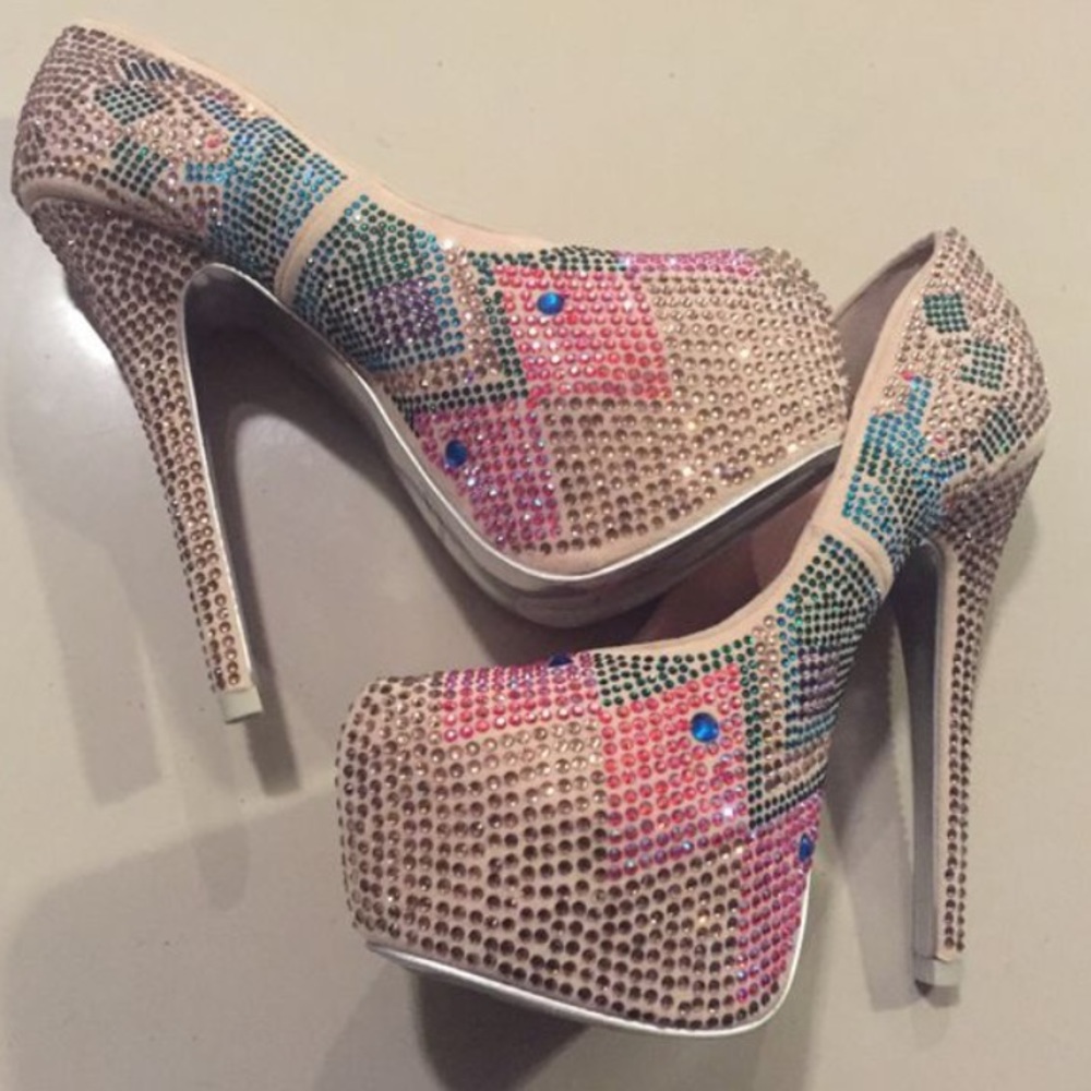 Mascotte rhinestones Shoes heels size 6.5 high